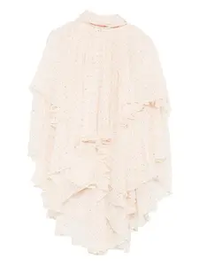 Плиссированная блузка в горох Zimmermann, нейтральный