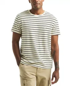 Мужская футболка Navigator в полоску с круглым вырезом Nautica, загар/бежевый