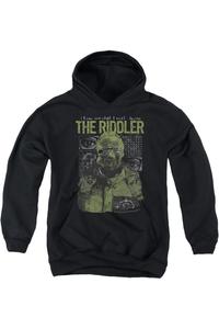 Батмен (2022) худи с иллюстрацией Загадочника для подростков Gildan, черный