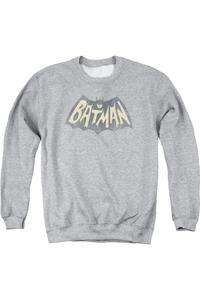 Толстовка с круглым вырезом для взрослых с логотипом классического телешоу Batman Gildan, цвет athletic heather