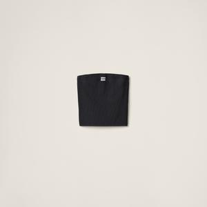 Вискозный топ-бандо MIU MIU, черный