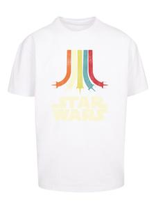 Рубашка F4NT4STIC Star Wars Retro Rainbow, белый
