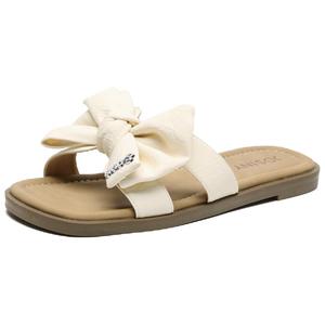 Женская верхняя одежда, летние тапочки с мягкой подошвой, пляжные тапочки-слайды для женщин JOSINY, Ecru