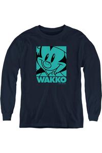 Молодежная толстовка с длинным рукавом Animaniacs Pop Wakko Gildan, темно-синий