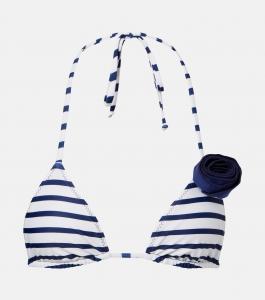 Бикини топ с цветочной аппликацией Rose 90s Same, Navy Cream Stripe/Navy