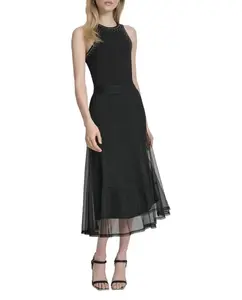 Женская многослойная свободная юбка DKNY, черный