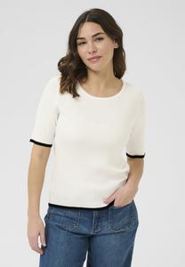 Футболка Kaffe KALIZZA CONTRAST, Chalk With Black Contrast/White