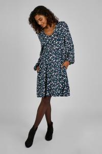 Платье для беременных с цветочным принтом на пуговицах Jojo Maman Bébé, синий