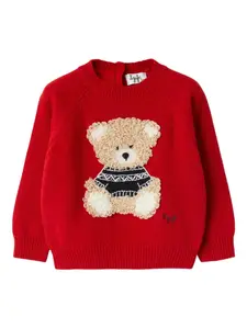 Джемпер с аппликацией Il Gufo, красный