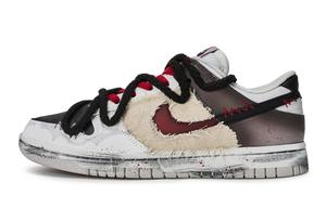 Dunk LOW 811 Manufacturing, Textile, Trace Master Low Top Skateboard Shoes Женские Черный Белый Серый Nike, черный белый серый красный