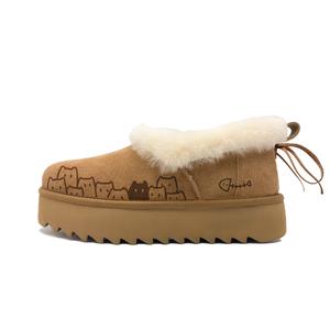 UGG Женские короткие зимние ботинки light brown