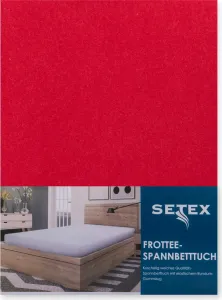 Простыня махровая Setex на резинке 180-200 х 200 см, рубиновая, однотонная, махровая Traumschloss