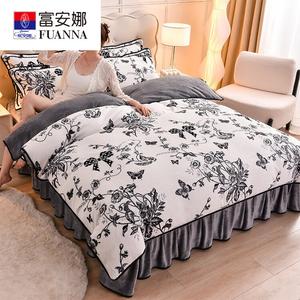 Fuanna Пододеяльник из утолщенного молочного вельвета 200х230 см, цвет The Flowing Years