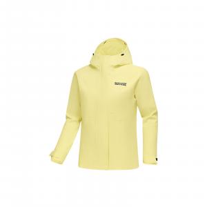 Skechers Горная ветровка женская ветронепроницаемая дышащая водоотталкивающая утепленная, Lemon Egg White Yellow-01F4