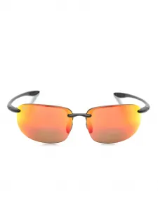 Солнцезащитные очки Ho'okipa XL в прямоугольной оправе Maui Jim, черный