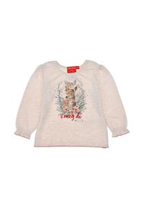 Топ Alpenglück Long sleeved top, Offwhite/Mottled Beige