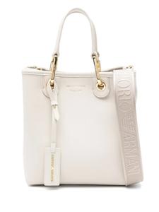 Сумка-тоут с логотипом и жаккардом Emporio Armani, нейтральный