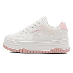 Кеды, скейтборд обувь женская низкая розовый Huanqiu, белый/розовый