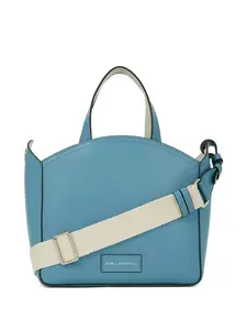 Маленькая сумка-тоут с логотипом K/Circle KARL LAGERFELD, синий