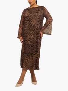 Леопардовый принт платье миди FASHION SZN Curve