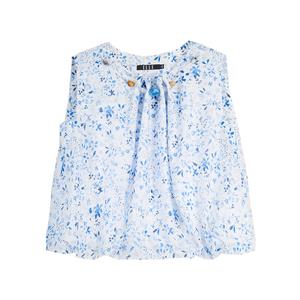 ELLE Топ-майка женская Blue Floral с круглым вырезом тонкая Others