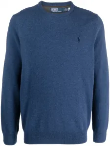 Шерстяной джемпер с вышивкой Polo Pony POLO RALPH LAUREN, синий