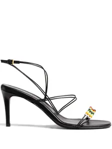 Сандалии с бусинами и петлями Khaite, черный