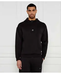 Толстовка с тиснением Relaxed fit Hugo, черный