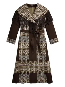 Жаккардовое пальто Ralph Lauren Rrl, коричневый