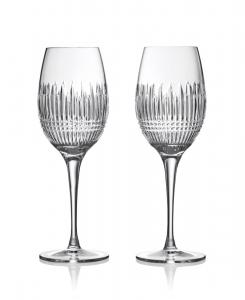 Набор из 2 бутылок белого вина Lismore Diamond Essence, средний объем 15,5 унций Waterford, Clear