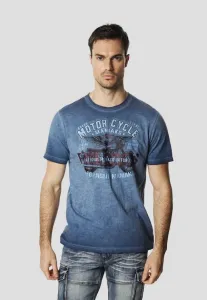 Футболка с короткими рукавами и принтом Koroshi, Indigo Blue