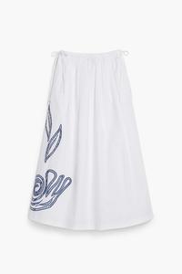 Вышитая юбка средней длины