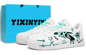 ANTA Кроссовки для скейтбординга с низким верхом, амортизирующие, износостойкие, унисекс, белые, зеленые, черные