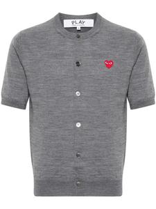 Comme Des Garçons Play шерстяной кардиган с нашивкой, серый