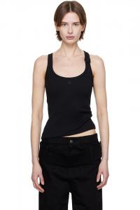 Топ-майка на бретелях в стиле 90-х Courrèges, черный