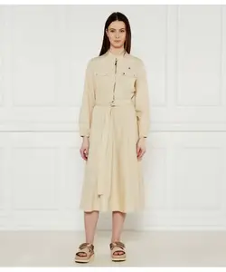 Платье с поясом Aeronautica Militare, бежевый