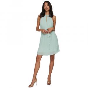 Короткое платье Vila Juliette Plisse Sleeveless, зеленый