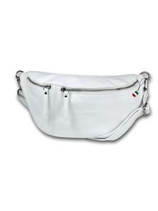 Кожаная поясная сумка Florence, белая, примерно 37 см Florence