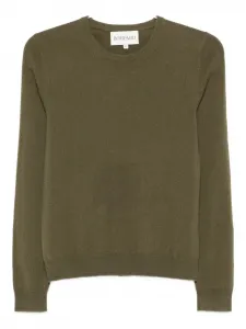 Кашемировый свитер с круглым вырезом Eric Bompard, зеленый