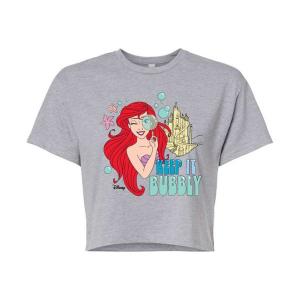Укороченная футболка с принтом «Keep it Bubbly» от Princess Ariel Juniors Disney, серый