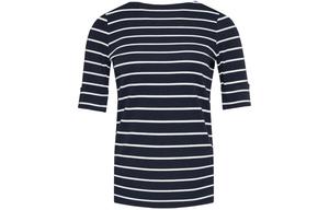 Футболка Lauren Ralph Lauren с горизонтальной полоской и лодочным вырезом Polo Ralph Lauren, морской синий