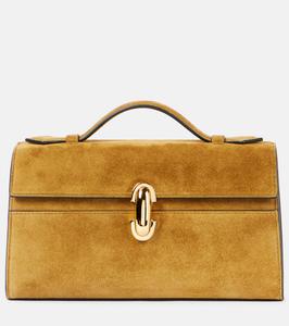 Симметричная замшевая сумка-тоут Savette, Sepia