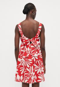 Повседневное платье EMPIRE WAIST TIE BACK MINI DRESS Gap Tall, красный