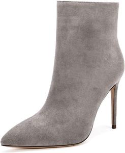 Женские ботильоны Castamere на высоком каблуке с острым носком, без застежки, с пряжкой, на шпильке 10 см, Suede Grey