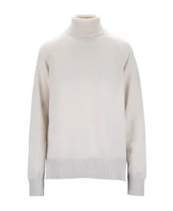 Свитер-Водолазка из металлизированной шерсти Twinset, белый