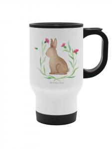Термокружка в виде кролика, сидящего без слов, в белом цвете Mr. & Mrs. Panda