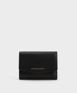 Кошелек с изогнутым передним клапаном Charles & Keith, цвет Black