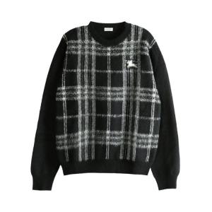 Свитер Burberry Check Crew Neck Sweater, Black/White