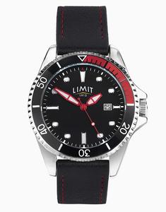 Спортивные 38 мм мужские круглые черные аналоговые часы черного цвета Limit