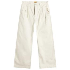 Широкие брюки-чиносы с двойной складкой Human Made, белый